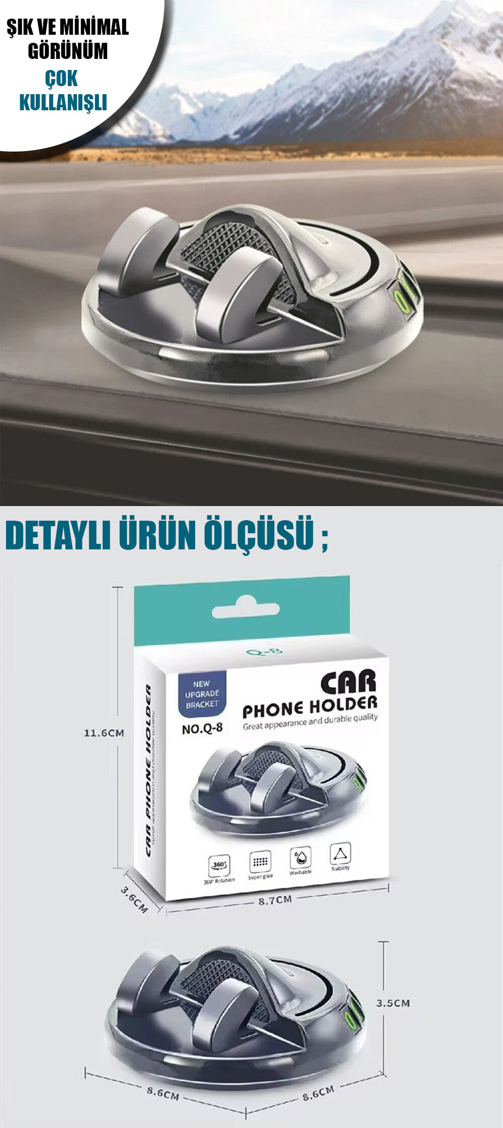 Araç Telefon Tutucu Kullanım